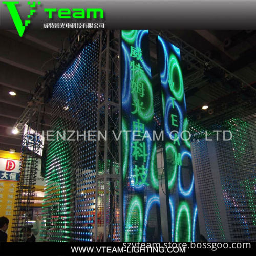 Nice Appearance and Transparent Rental Glass LED Curtain Screen